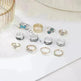 Turquoise Two-tone 12 Pieces Suit Toe Ring - EX-STOCK CANADA