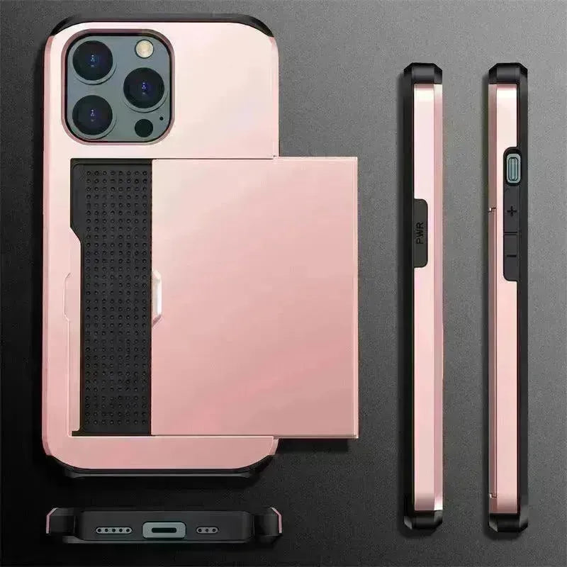 Two-in-One Sliding Mobile Phone Case with Wallet Card Holder - EX-STOCK CANADA