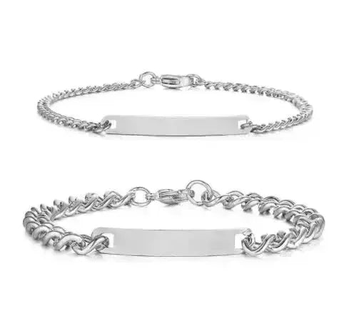 Unisex Titanium Steel Curved Plate Rose Gold Plated Bracelet - EX-STOCK CANADA
