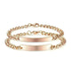 Unisex Titanium Steel Curved Plate Rose Gold Plated Bracelet - EX-STOCK CANADA