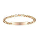 Unisex Titanium Steel Curved Plate Rose Gold Plated Bracelet - EX-STOCK CANADA