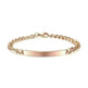 Unisex Titanium Steel Curved Plate Rose Gold Plated Bracelet - EX-STOCK CANADA