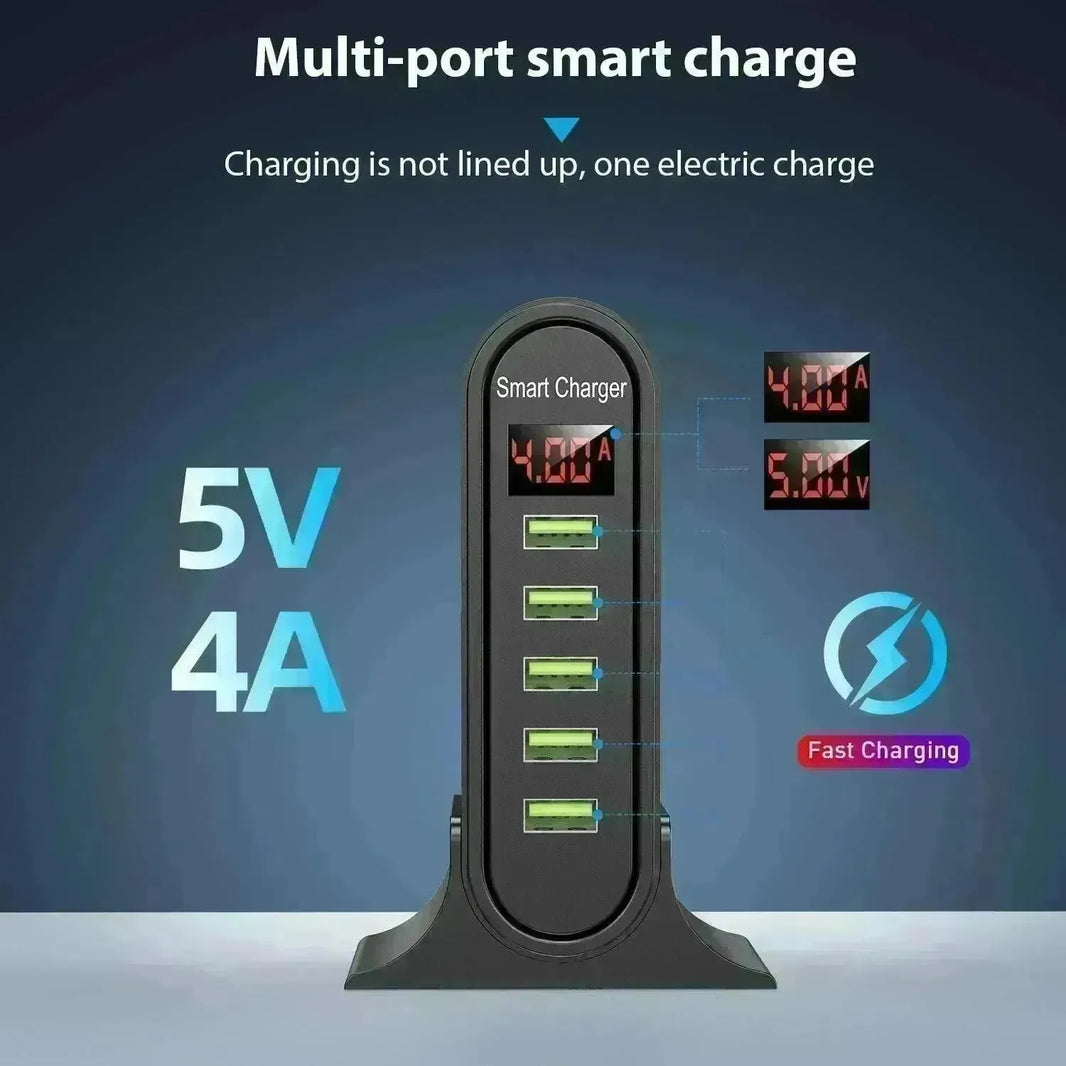 USB five-port smart charger Smart USB Power Adapter - EX-STOCK CANADA