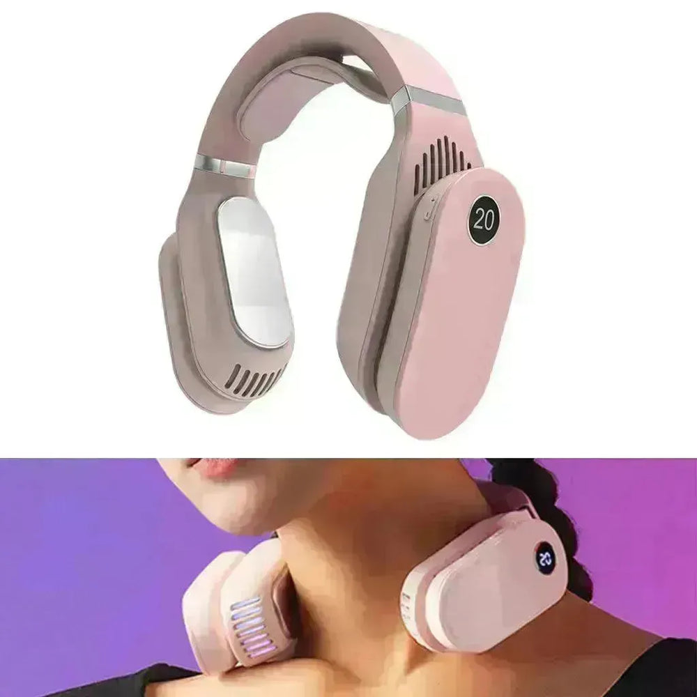 USB Portable Hanging Neck Cooling and Heating Fan Air Conditioner for Home Office, Travel - EX-STOCK CANADA