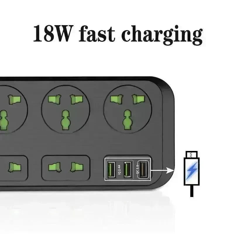 USB Power Strip Smart British Plug Multi-function Power Surge - EX-STOCK CANADA