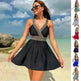 V-neck Printed Swimsuit Dress Summer Beach Vacation Bikini Fashion Womens Clothing - EX-STOCK CANADA