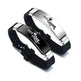 Valentine's Day Black Silver Her King His Queen Couple Bracelets - EX-STOCK CANADA