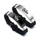 Valentine's Day Black Silver Her King His Queen Couple Bracelets - EX-STOCK CANADA