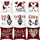 Valentine's Day Red Cartoon Letter Series Peach Skin Sofa Pillowcase - EX-STOCK CANADA