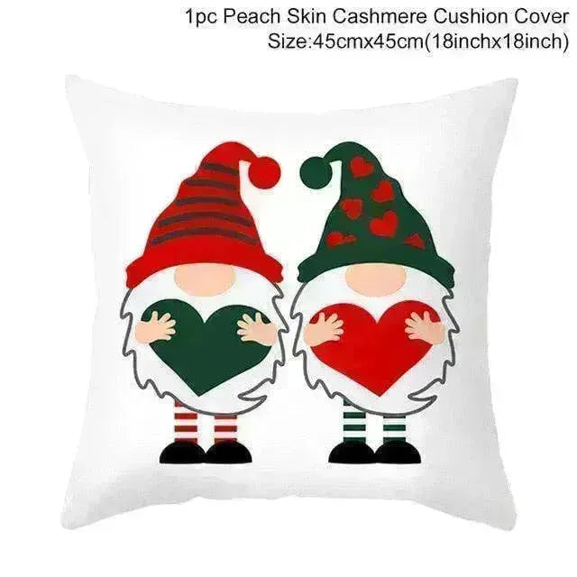 Valentine's Day Red Cartoon Letter Series Peach Skin Sofa Pillowcase - EX-STOCK CANADA