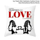 Valentine's Day Red Cartoon Letter Series Peach Skin Sofa Pillowcase - EX-STOCK CANADA