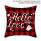 Valentine's Day Red Cartoon Letter Series Peach Skin Sofa Pillowcase - EX-STOCK CANADA