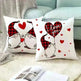 Valentine's Day Red Cartoon Letter Series Peach Skin Sofa Pillowcase - EX-STOCK CANADA