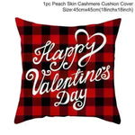 Valentine's Day Red Cartoon Letter Series Peach Skin Sofa Pillowcase - EX-STOCK CANADA