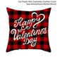 Valentine's Day Red Cartoon Letter Series Peach Skin Sofa Pillowcase - EX-STOCK CANADA