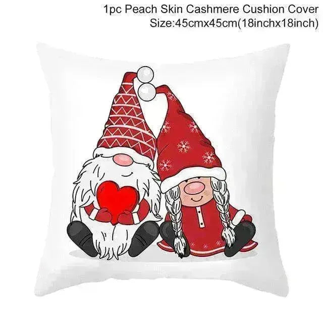 Valentine's Day Red Cartoon Letter Series Peach Skin Sofa Pillowcase - EX-STOCK CANADA