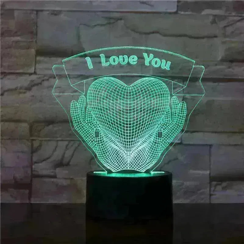 Valentines Day Gift Hands Holding Love 3D Night Light - EX-STOCK CANADA