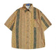 Vertical Stripes Small Floral Short-sleeved Casual Shirt - EX-STOCK CANADA