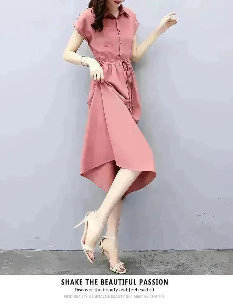 Waist-tight Slimming Elegant Casual Long Dress - EX-STOCK CANADA