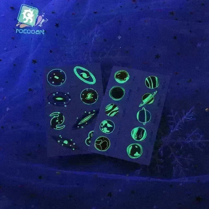 Waterproof kids aerospace luminous tattoo stickers - EX-STOCK CANADA