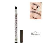 Waterproof Natural Eyebrow Pen Four-claw Eye Brow Tint Fork Tip Eyebrow Tattoo Pencil - EX-STOCK CANADA