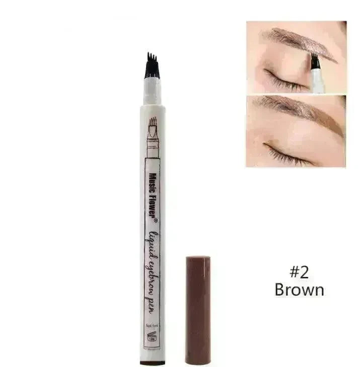 Waterproof Natural Eyebrow Pen Four-claw Eye Brow Tint Fork Tip Eyebrow Tattoo Pencil - EX-STOCK CANADA