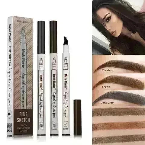 Waterproof Natural Eyebrow Pen Four-claw Eye Brow Tint Fork Tip Eyebrow Tattoo Pencil - EX-STOCK CANADA