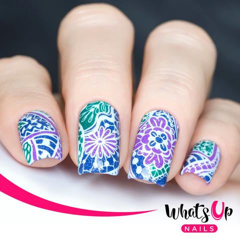 Whats Up - Majestic Flowers Stamping Plate EX-STOCK Canada 