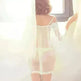 White gauze strapless lace lingerie - EX-STOCK CANADA
