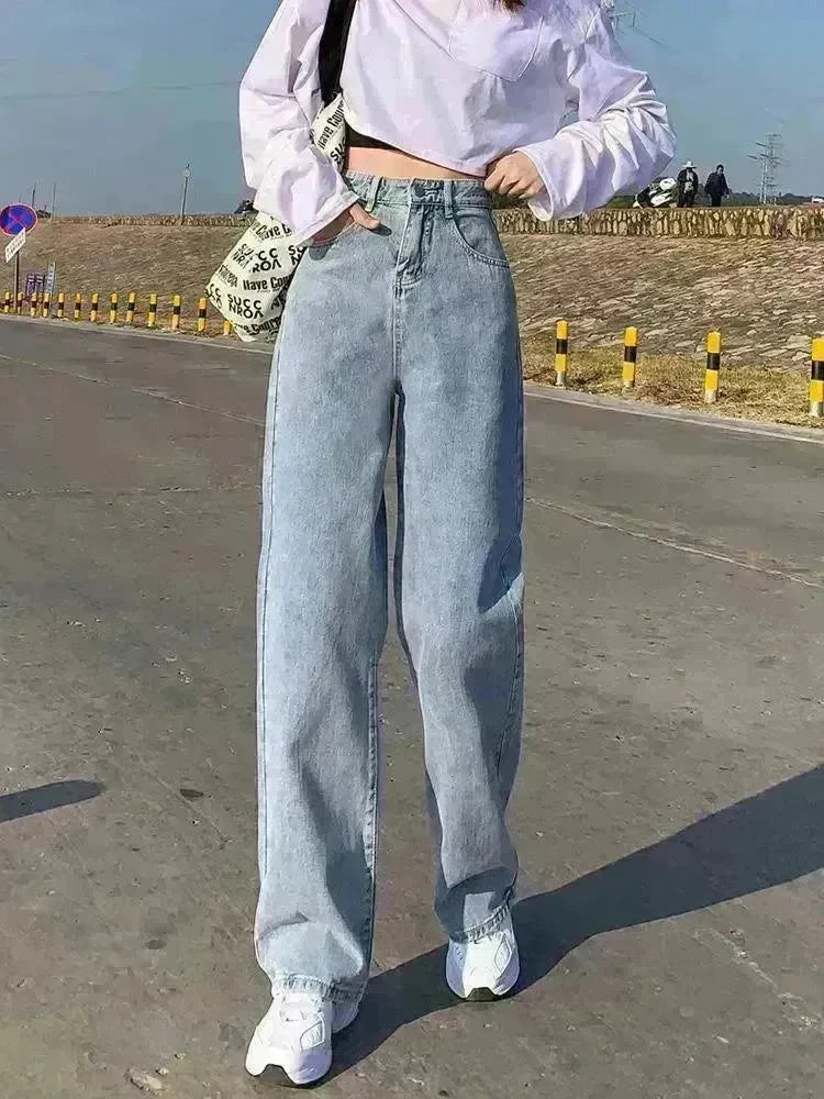 Wide Leg Jeans For Women Bottom Baggy Denim Pants Trousers - EX-STOCK CANADA