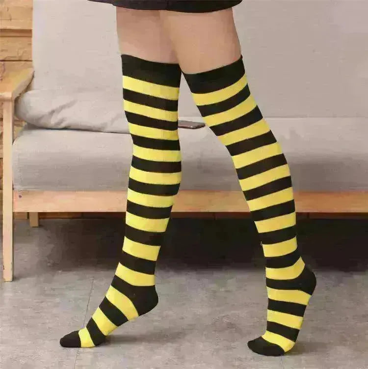 Wild striped long tube bottoming socks - EX-STOCK CANADA