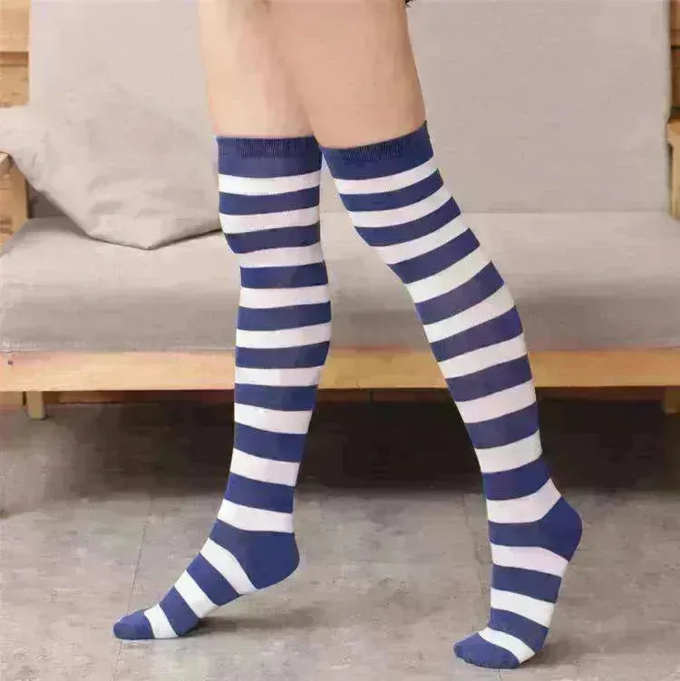 Wild striped long tube bottoming socks - EX-STOCK CANADA