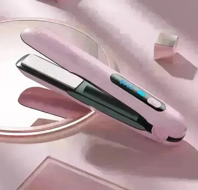 Wireless Hair Straightener Flat Iron Mini 2 IN 1 Roller USB 5000mAh Max 200 Degree Portable Cordless Curler 4 Levels Dry And Wet Uses - EX-STOCK CANADA