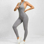 Woman's Zippered Sleeveless Stretch Shapewear Sports wear Jumpsuit - EX-STOCK CANADA