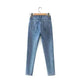 Women High Waist Loose Fit Blue Wash Casual Denim Trousers - EX-STOCK CANADA