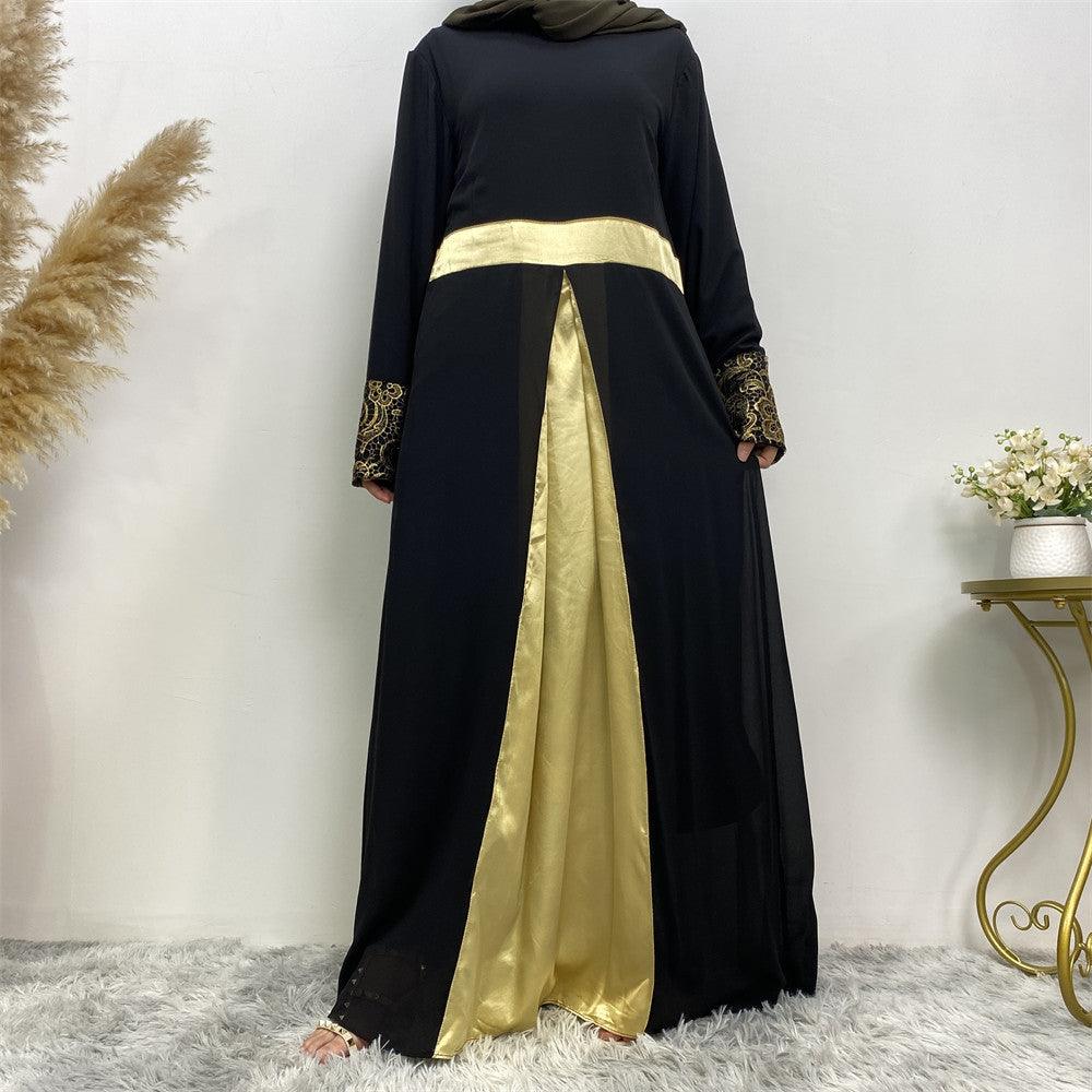 Women's Arab Patchwork Long Sleeved Dress - EX-STOCK CANADA