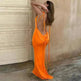 Women's Backless Sexy Strap Slim Dress Tube Top Halter Dress Club Party Beach Outfits Summer - EX-STOCK CANADA