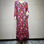 Women's Bronzing Printed Casual Dubai Arab Robe - EX-STOCK CANADA