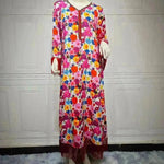 Women's Bronzing Printed Casual Dubai Arab Robe - EX-STOCK CANADA