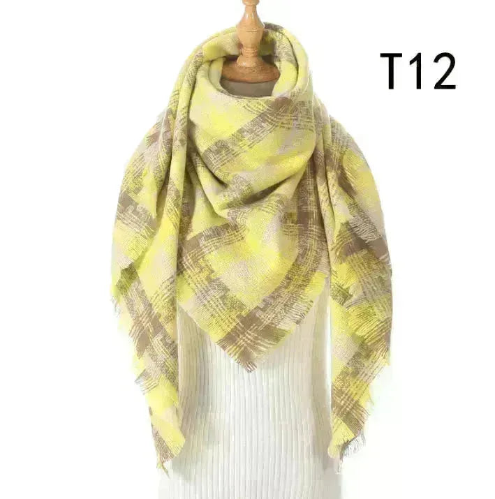 Women's Cashmere Plaid All-match Thick Warm Scarf - EX-STOCK CANADA