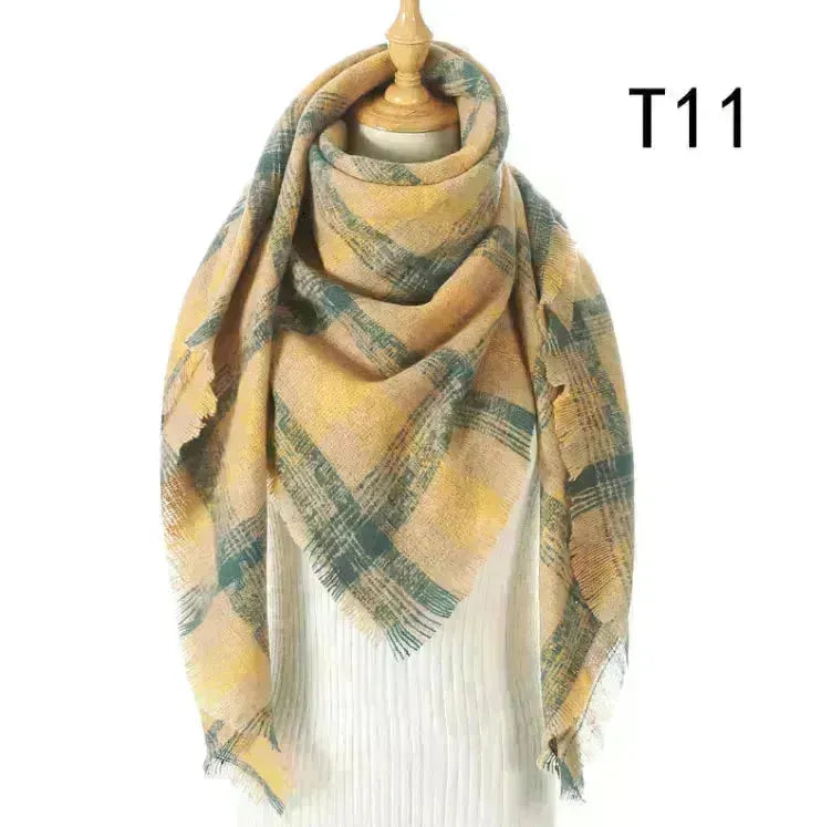 Women's Cashmere Plaid All-match Thick Warm Scarf - EX-STOCK CANADA