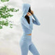 Women's Comfortable Hoodie Leisure Sexy Long Sleeve Sweater And High Waist Long Pants Suit - EX-STOCK CANADA