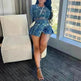 Women's Denim-like Printed Long-sleeved Jumpsuit - EX-STOCK CANADA