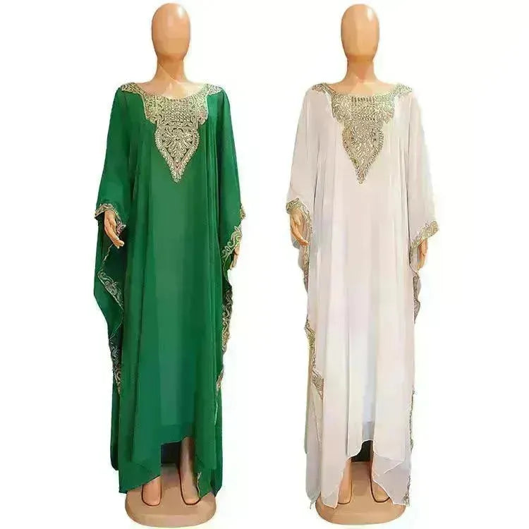 Women's Dress Embroidered Lace Arab Robe - EX-STOCK CANADA