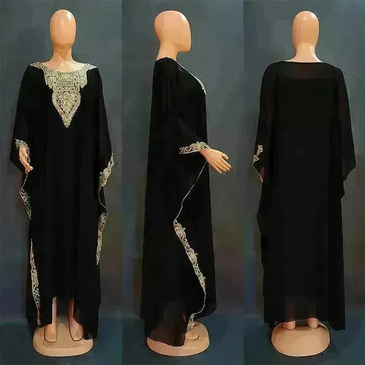 Women's Dress Embroidered Lace Arab Robe - EX-STOCK CANADA