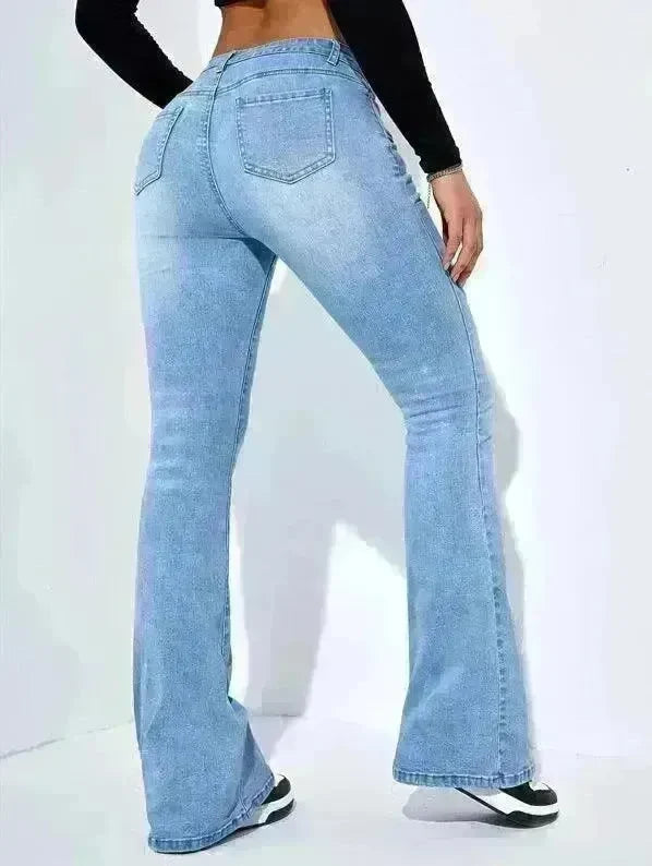 Women's Fashion Casual High Waist Slim-fit Stretch Trousers - EX-STOCK CANADA