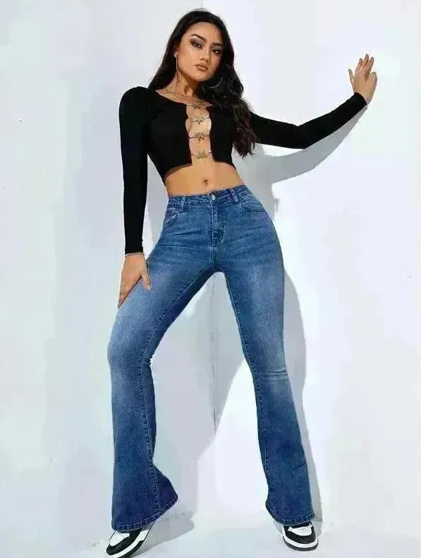 Women's Fashion Casual High Waist Slim-fit Stretch Trousers - EX-STOCK CANADA
