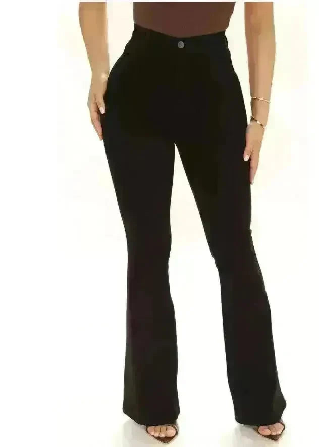Women's Fashion Casual High Waist Slim-fit Stretch Trousers - EX-STOCK CANADA