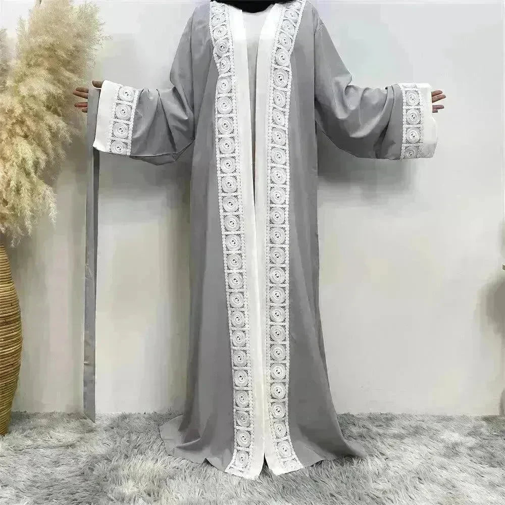 Women's Fashion Patchwork Lace Arab Robe - EX-STOCK CANADA
