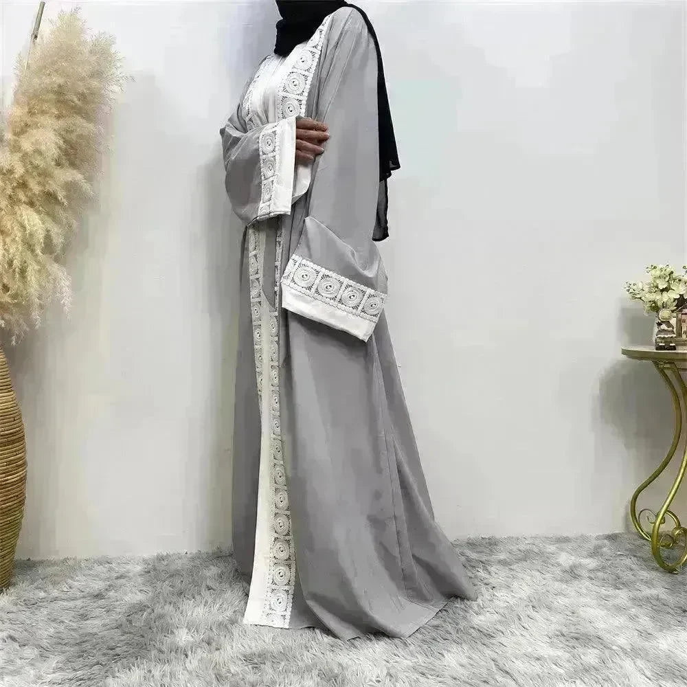 Women's Fashion Patchwork Lace Arab Robe - EX-STOCK CANADA